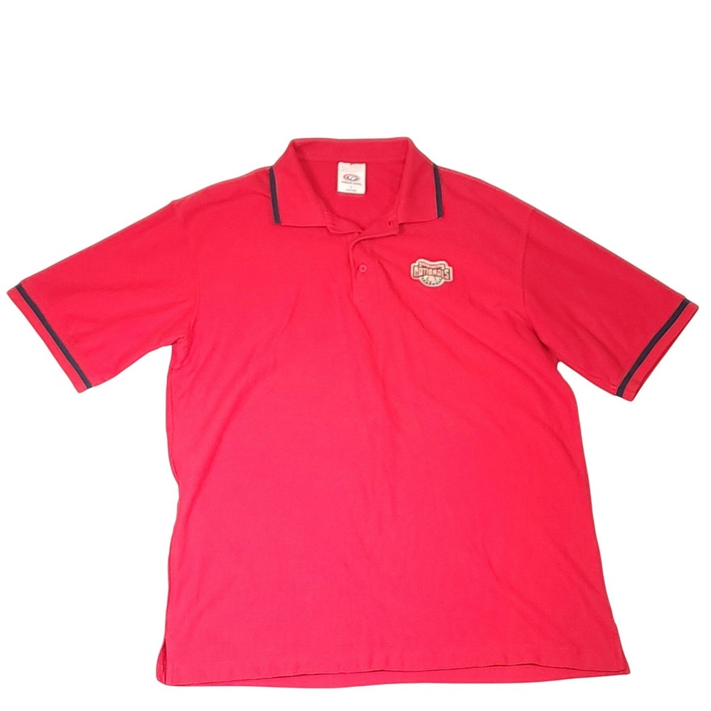 Washington Nationals Shirt Mens Large Red MLB Baseball True Fan Polo Collared